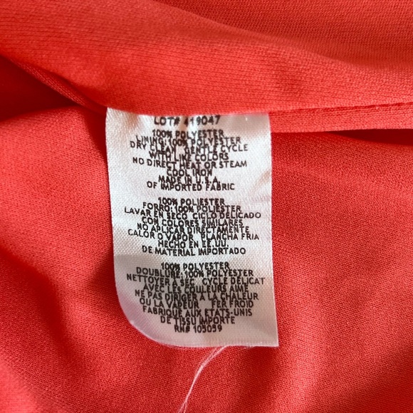 AQUA NWT Womens Coral Crepe Flounce Cocktail One-Shoulder Midi Dress Stretch - Picture 14 of 16